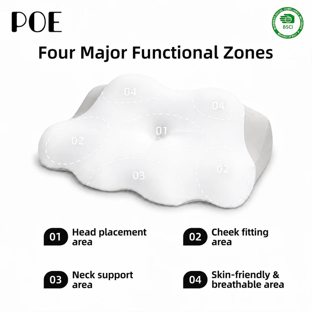 Adjustable Memory Foam Contour Pillow
